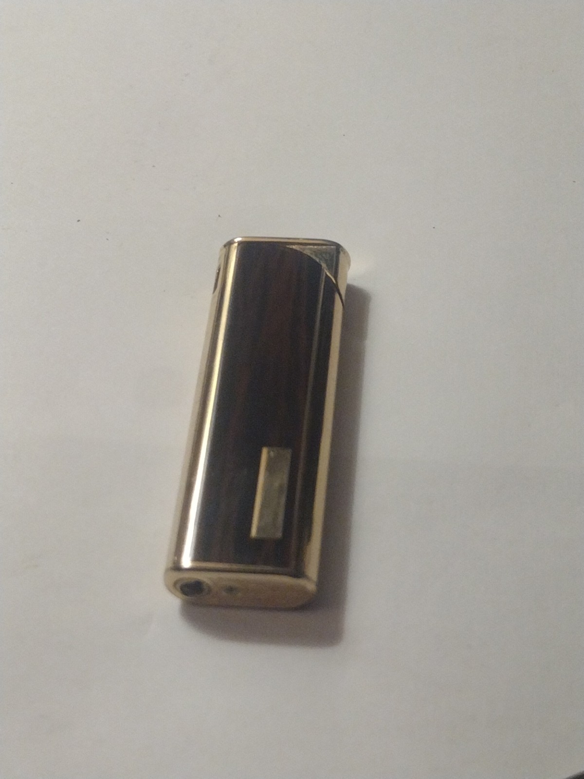 Gold Tone Wood Grain Empty Japan
