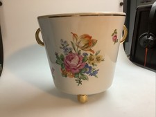 2607001 Metzler &. Ortloff  M &. O &Uuml;bertopf Blumendekor H 17 cm DM 18,5 cm