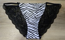 Vintage Victoria's Secret PINK Cotton Lace Extra Low-Rise Bikini Panties Bows M