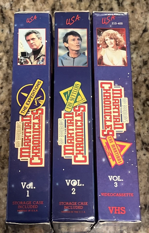 The Martian Chronicles VHS Volume1-3 1 2 3 1979 Original Big Box Movies RARE HTF Foto 3 de 4