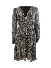 MICHAEL Michael Kors Women's Zebra-Print Cut-Out Dress (XS, Black/White)