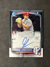 Gage Wood 2025 Bowman Draft Chrome Prospect Auto #CPA-GW - read disc