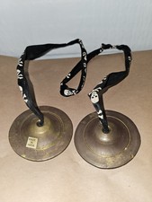 HANDMADE BRASS BIG PAIR MANJIRA INDIAN MUSICAL INSTRUMENT