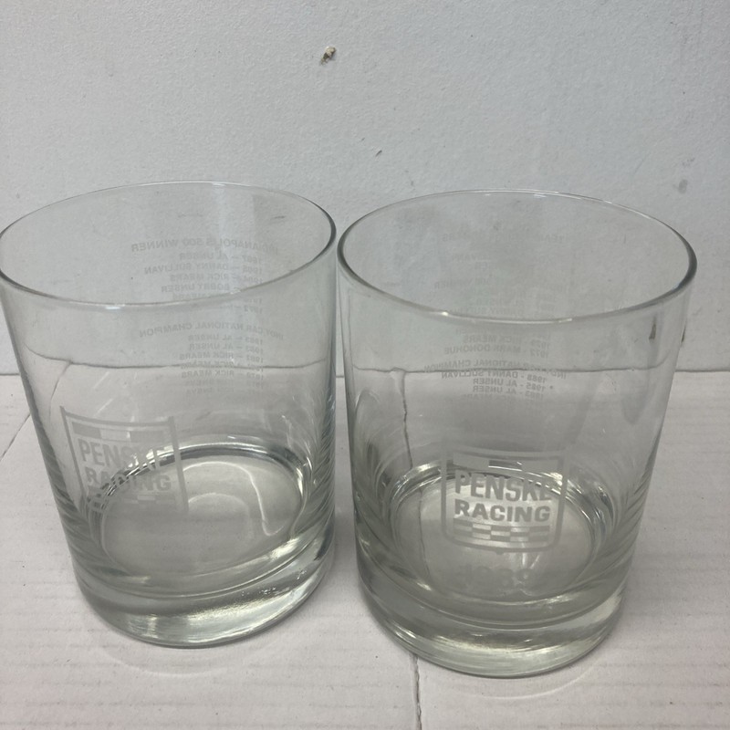 PENSKE RACING  INDY CAR NATIONAL CHAMPS RACE / TEAM PENSKE DRIVERS GLASSES 
