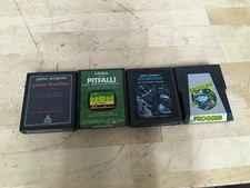 4 atari games frogger asteroids pitfall space invaders