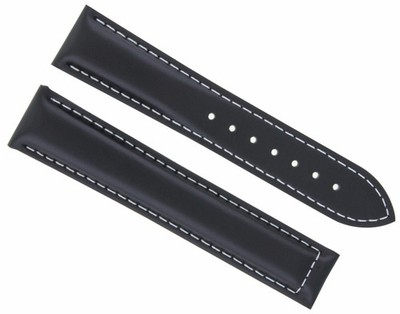 20 MM LEDER ARMBAND BAND FÜR OMEGA SPEEDMASTER SEAMASTER PLANET OCEAN SCHWARZ WS