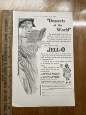 1909 Jell-O Desserts of the World Vintage Print Ad McClures Magazine