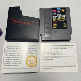 NES Balloon Fight, 1985, 5 Screw, Tested, Original Owner, Cartridge/Sleeve/Manua