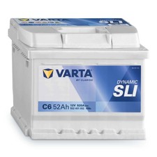 VARTA C6 Autobatterie, 52Ah 12V, Dynamic SLI, 552401052