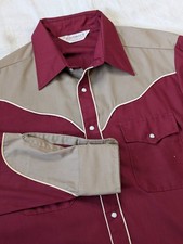 Vintage 70s Career Club Sundance Shirt Mens L Western Pearl Snap Made USA