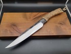 New Handmade Hand Forged USA "Brut de Forge" Railroad Track Full Tang BowieKnife — photo 2