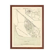 Old Map of Tilbury 1885 - Vintage England Art Wall Decor Pri