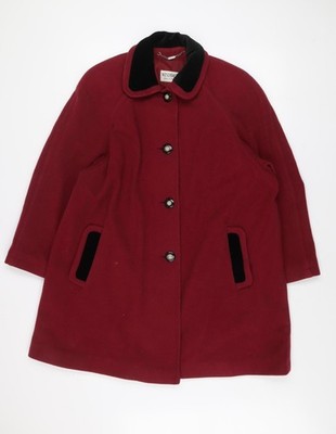 Windsmoor Damen roter Wollmantel Größe 12 klassischer Wintermantel