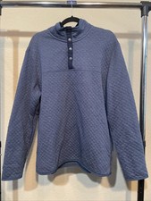 Sonoma Sweater Mens Large Blue Long Sleeve 1/4 Snap Sweater