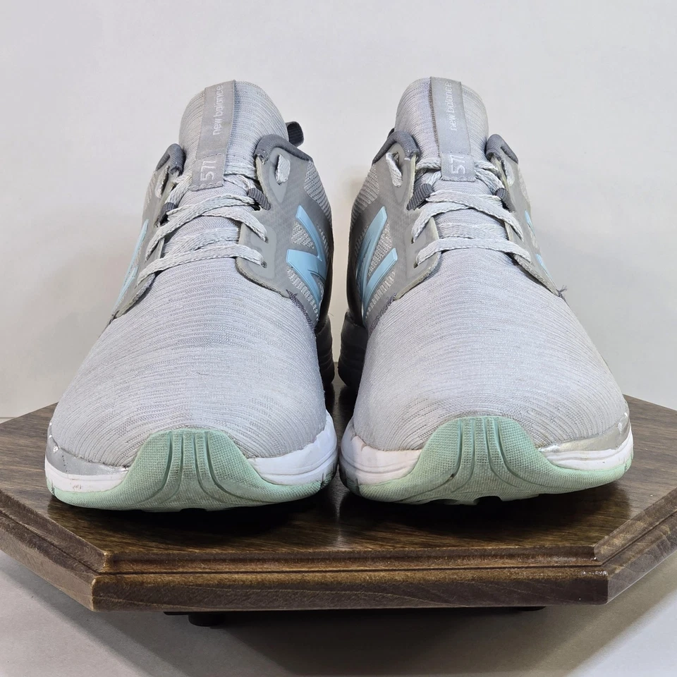 New Balance 跑步鞋女式 8 码灰色薄荷蓝色 WX577LG5 Cush+ 运动鞋 — 第 2/4 张图片