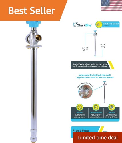 Aquor House Hydrant V1 - Rubinetto Per Idrante Da Parete Antigelo Con Attacco Rapido E Anti-sifone, Bavaglino Antigelo, 30,5 Cm, Grigio Ardesia - Foto 3