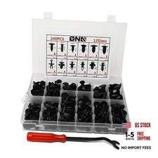 240pcs Car Push Retainer Clips, Plastic Bumper Clip Fender Clip, Door Trim