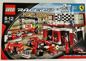 LEGO Racers Speed Champions Set 8672 Formula 1 Ferrari Finish Line Original Box | EOL 2006