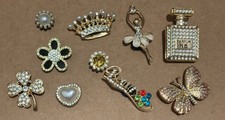 10 Piece Croc Charms Chanel N 5 Ballerina Butterfly Jibbitz Shoe Charms Bling
