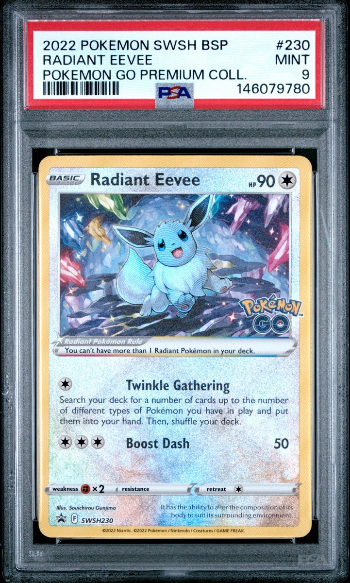 Pokemon Go Radiant Eevee 2022 Promo Holo Rare SWSH230 English PSA