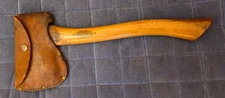 OFFICIAL "COLLINS" BOY SCOUT AXE W/ORIGINAL SHEATH AND ORIGINAL CRAFTSMAN HANDLE