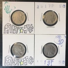🇺🇸 1916 p 1917 p 1918 p 1919 p 🦬 5c Indian Buffalo Nickels PhiLLY teeNS 🔥