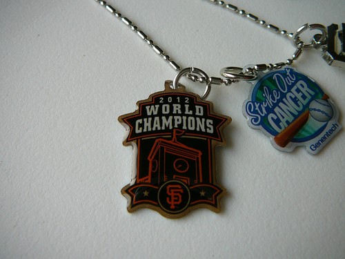SAN FRANCISCO SF GIANTS MOTHER'S DAY 2012 WORLD CHAMPIONS CHARM NECKLACE, SGA - Picture 3 of 6