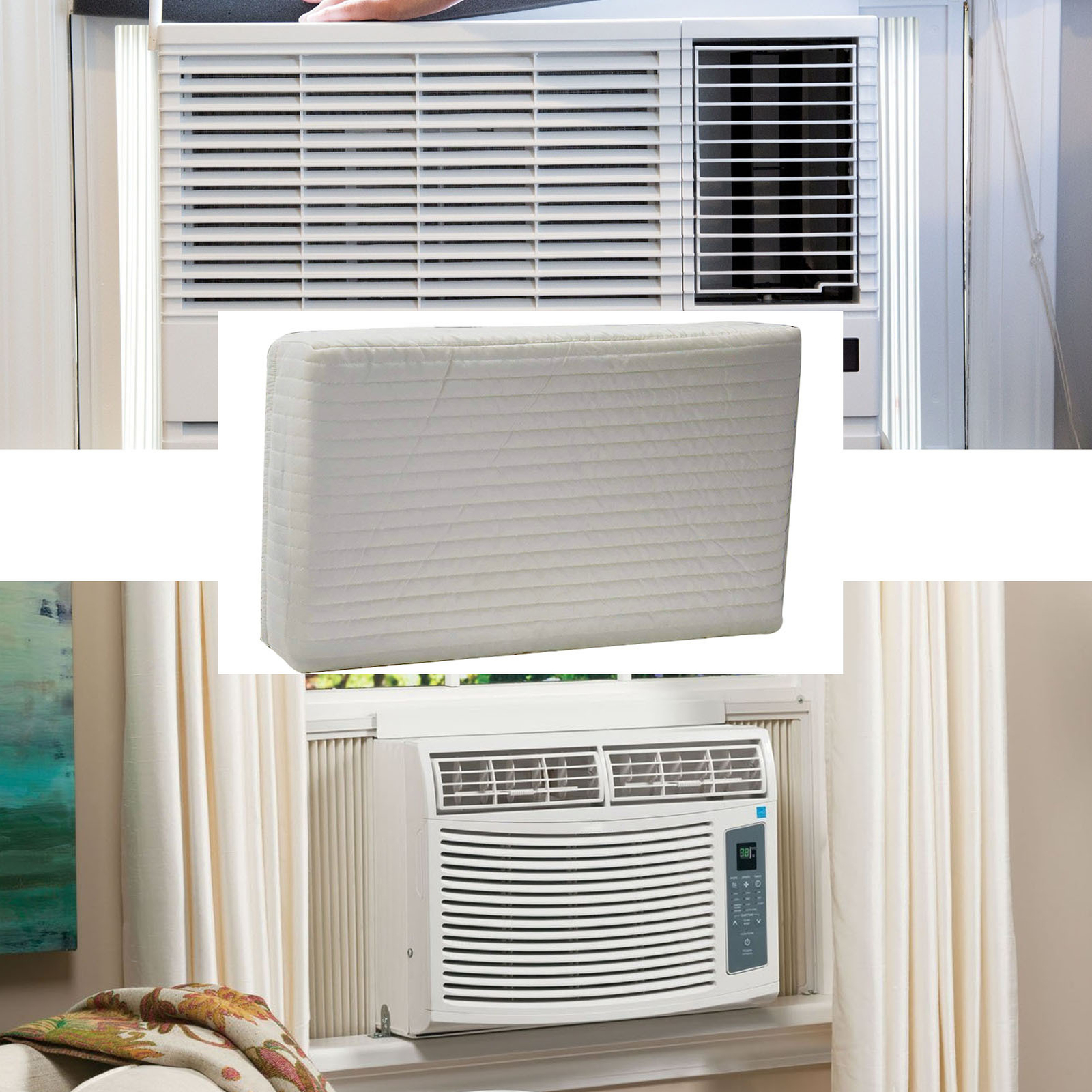Indoor Air Conditioner Cover Window AC Unit Cover Indoor Double