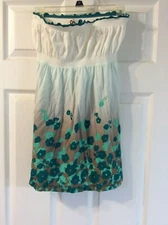 So Sleeveless Top Juniors XL Floral Green White Brown High Elastic Shirt