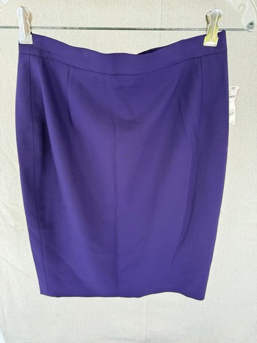 NWT Vintage Escada Margaretha Ley Plum Wool Stretch Pencil Skirt Size 36 - Picture 3 of 7