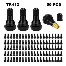50pcs Tr412 Tire Rubber Valve Stem For Atv Lawn Mower Garden Tractor Short Stem
