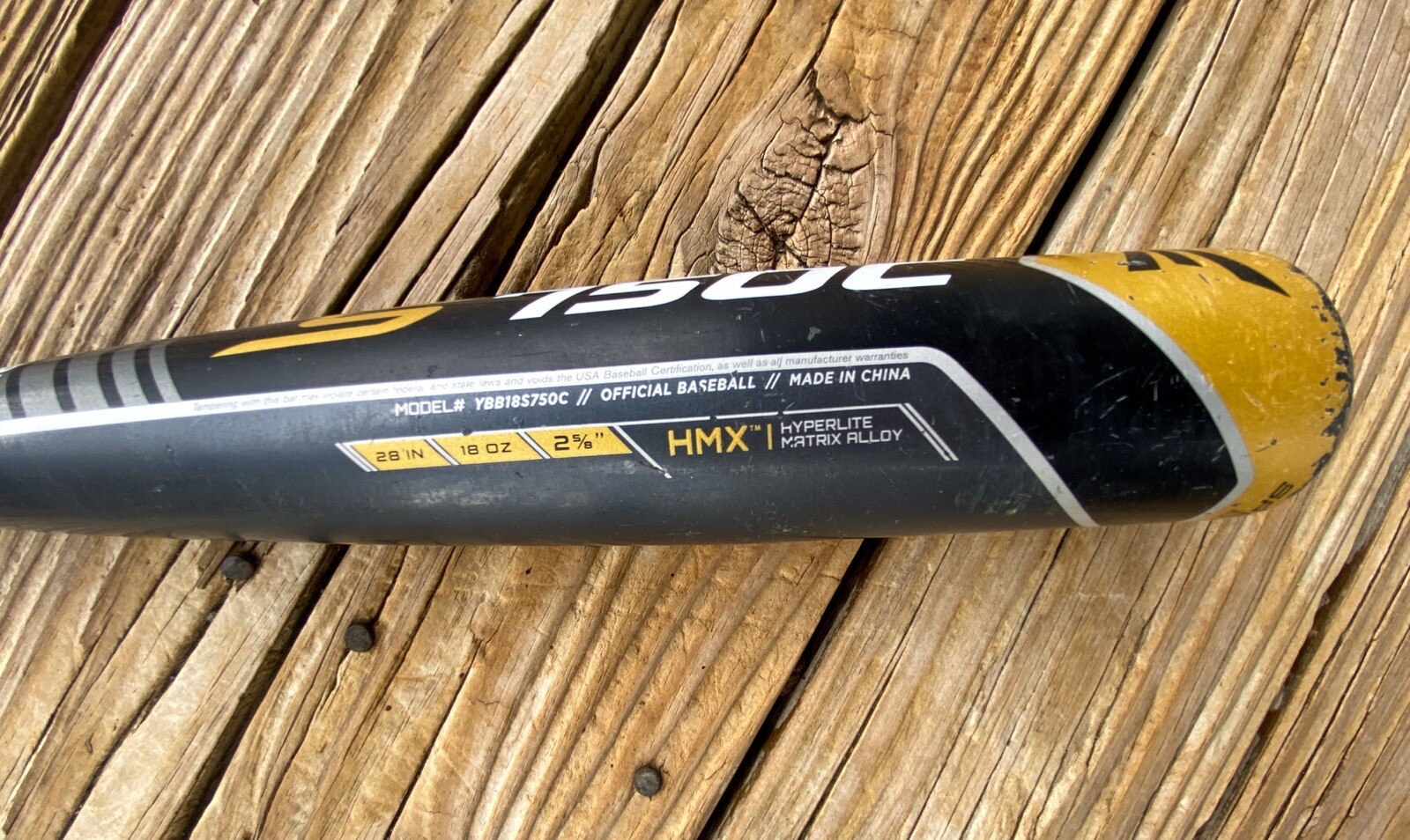 Easton 750C Baseball Bat 28" 18oz 2 5/8” 10 YBB18S750C HMX Hyperlite