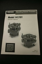 Ridgid Model 141 / 161 Receding Geared Threaders Operator's Manual Pipe Plumbing