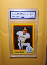 Graded Gem 💎 Mint 10 rookie 1988 Madison Muskies Police SCOTT BROSIUS Yankees 