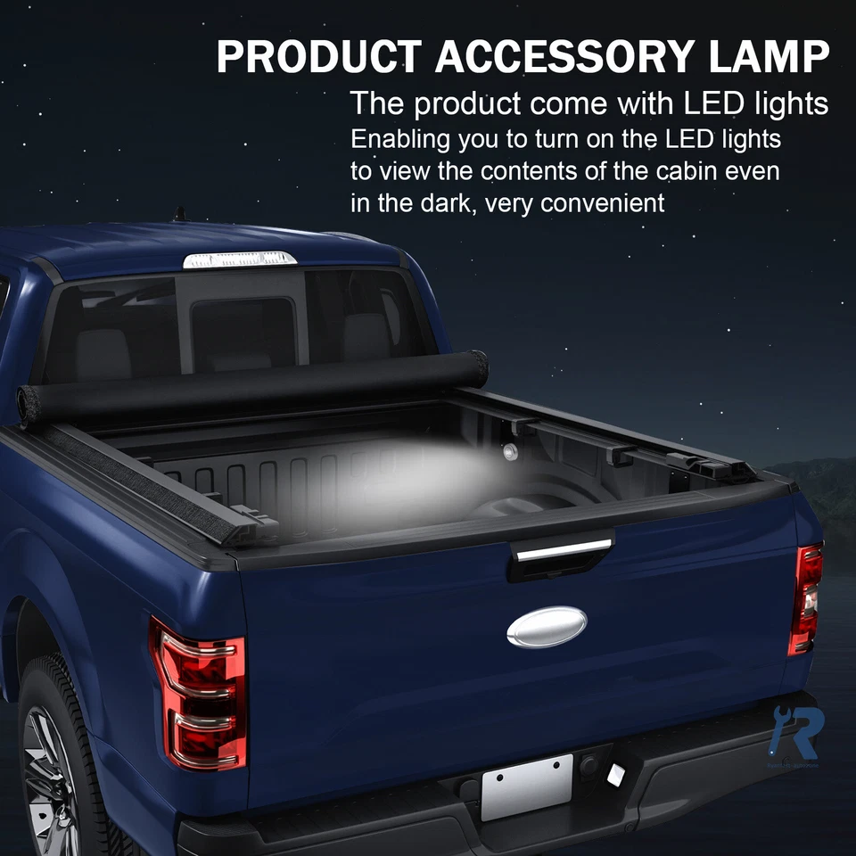 Soft Roll-Up Tonneau Cover 6.5FT 81.9" fit for Ford F250 F350 Super Duty 99-23 - Изображение 4 из 4