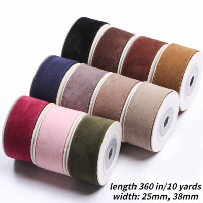 10 Yards Wildlederband Doppelseitiger Samtbesatz Streifen Webbing DIY Basteln