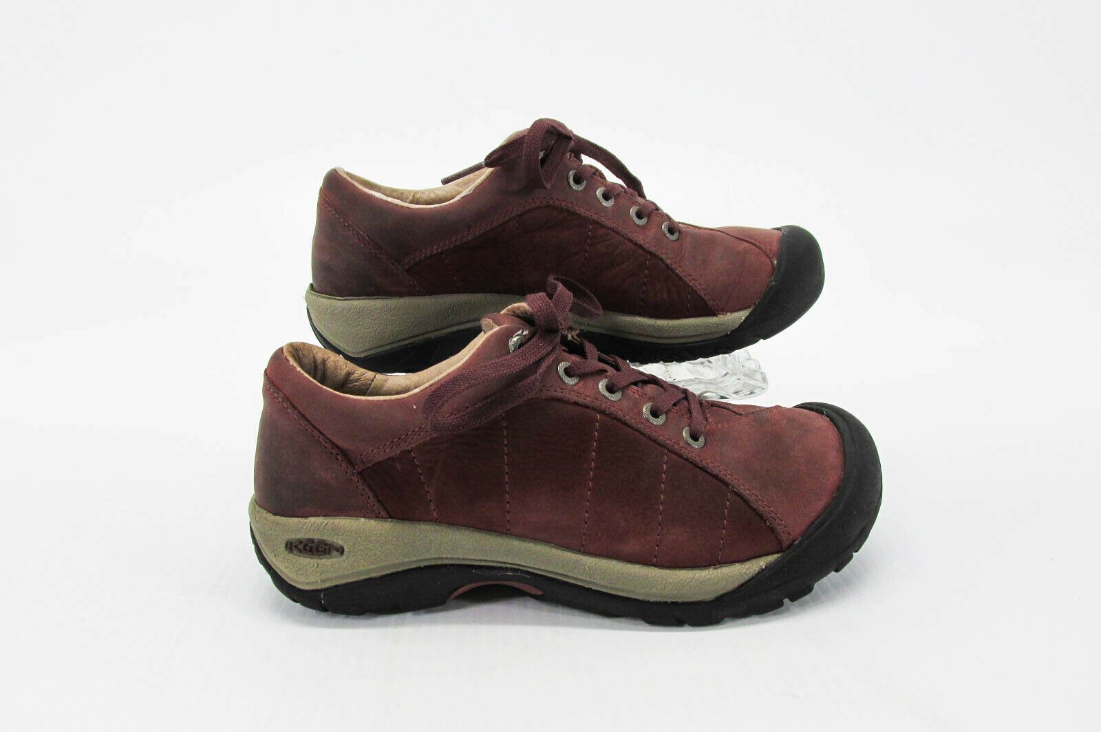 Scarpa donna Keen Presidio taglia 7M rossa pelle escursionismo Oxford sneaker usata qp