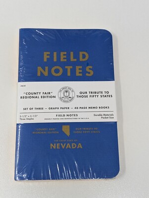 Field Notes NEVADA ''County Fair Edition'', Set of 3, Graph Paper Memo Books