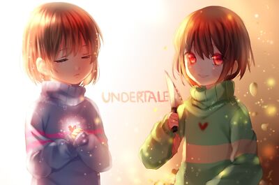 Anime chara undertale frisk knife Custom Gaming Mat Desk