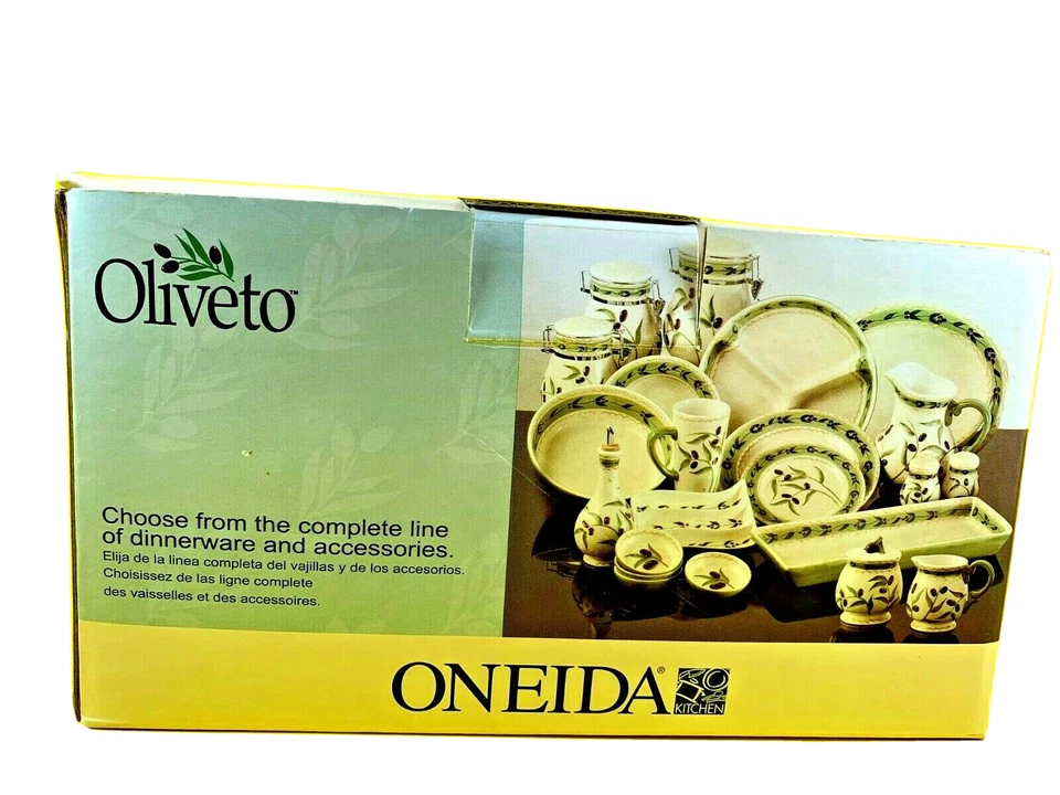 Nuevo juego de azúcar y crema cubierta Oneida Oliveto Foto 2 de 4