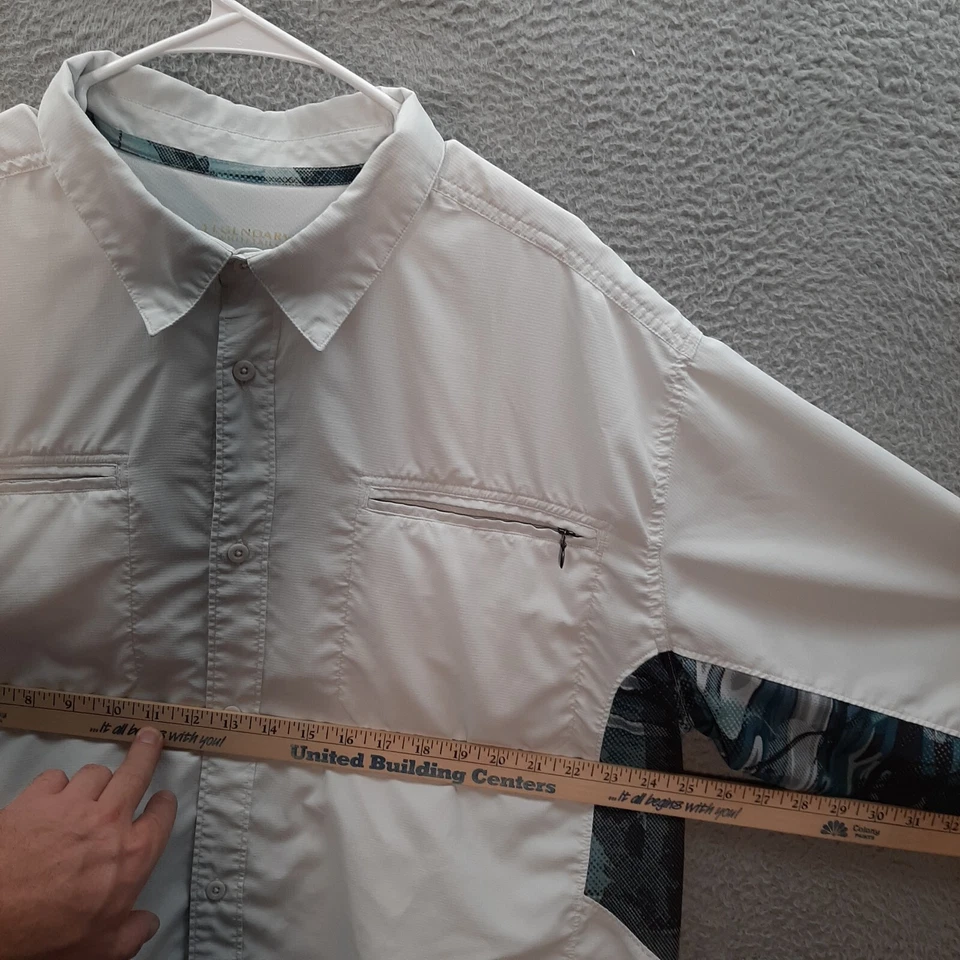 Legendary Whitetails Shirt Adult 2XL XXL Gray Ripstop Roll Tab Vented Fishing - Image 3 of 4