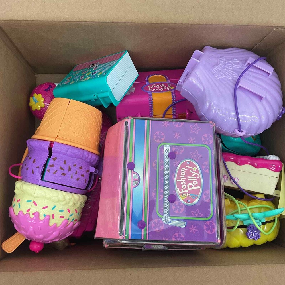 Polly Pocket Pink Purple Green Icecream Doll Playset Toys Lot