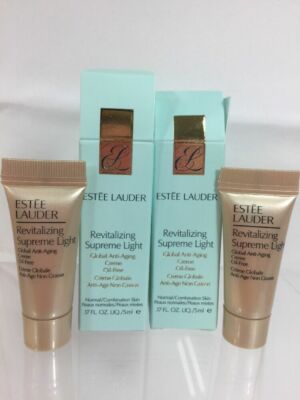 2XEstee Lauder Revitalizing Supreme Light Global Anti Aging Creme Oil-Free0.17oz