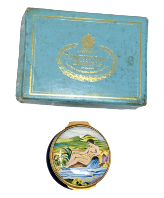 【美品】Halcyon Days ティファニー／アクセサリーケース Vintage Tiffany & Co Halcyon Days Enamel Trinket Box