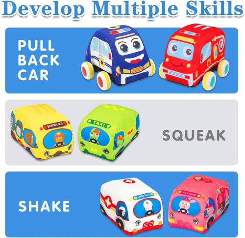 Baby Toys 6 to 12 Months Soft Car Toys for 1 Year Old Boy Girl with Playmat New - Picture 5 of 12