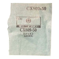 Germanow-Simon Mach (GS) CX809-50 Watch Crystal 21.9x9.3 NOS Part Flexo Gruen