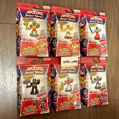 6 Legends Of Akedo BEAST STRIKE 1 Player Packs Seahorn Tricerachops Cybersnake
