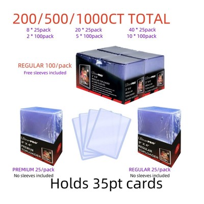 200/500/1000ct Ultra Pro 3'' X 4'' Top Loader For Standard 35pt Trading Cards