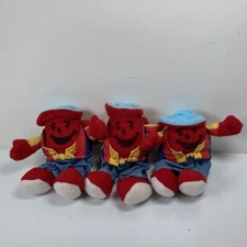 2000 Kool Aid Man Mini Plush Kraft Doll Prize Red Yellow Jeans 5" Preschool Lot