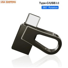 1TB 256GB USB Flash Drive 2IN1 Rotate Mini Memory Stick Storage Pen Type-C Disk